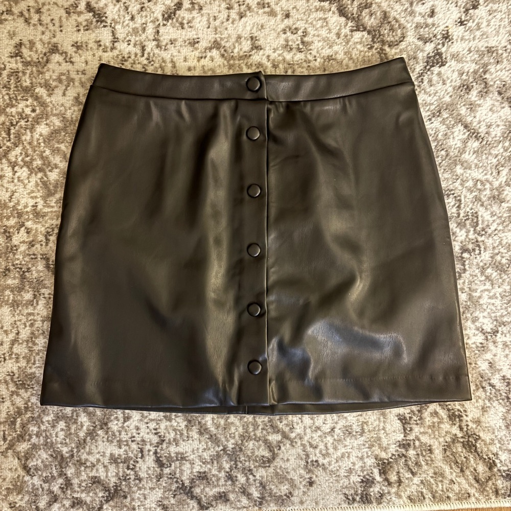 BRAND NEW! Faux Leather Skirt